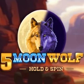 5 Moon Wolf slot logo by Apparat Gaming at SlotStake Casino5 Moon Wolf