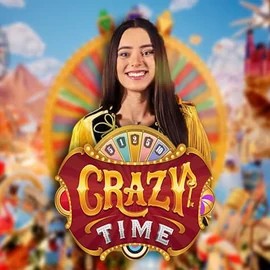 Crazy Time slot logo by Evolution at SlotStake CasinoCrazy Time