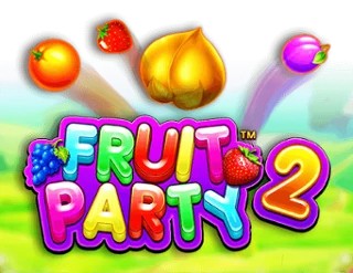 Fruit Party 2 online game logo by Pragmatic Play on slotstakescasino.com