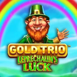 Gold Trio Leprechaun's Luck slot logo by Playtech at SlotStake Casino