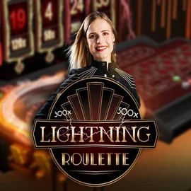 Official Live Casino logo: Lightning Roulette by Evolution at SlotStake Casino