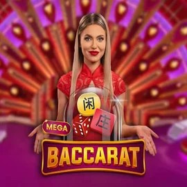 Mega Baccarat casino game by Pragmatic Play – featured logo at SlotStake Casino