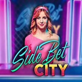 Side Bet City slot visual from Evolution available on slotstakescasino.com