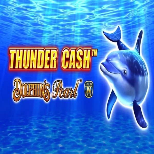 Thunder Cash Dolphins Pearl slot logo by Novomatic at SlotStake Casino